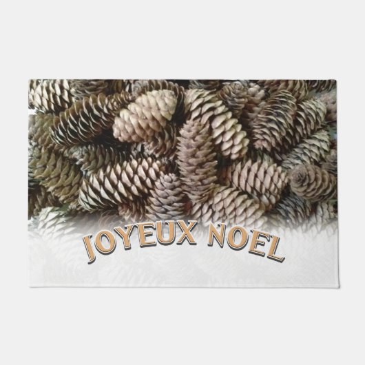 Paillasson Joyeux Noel Noël Pine Cône de Noël (Devant)