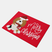 Paillasson Joyeux Noël | Père Noël Beagle (Incliné)