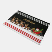 Paillasson Joyeux Noël Père Noël et Sleigh avec Reindeder (Incliné)