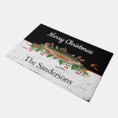 Paillasson Joyeux Noël personnalisé truite de pêche (Incliné)