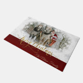 Paillasson Joyeux Noël Photo Père Noël Design (Incliné)