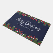 Paillasson Joyeux Noël Pin Botanique & Berry Custom Blue (Incliné)