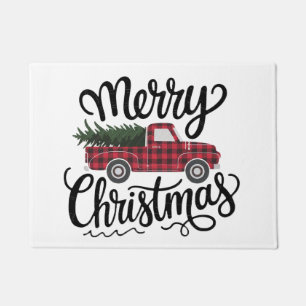 Paillasson Joyeux Noël Rouge Buffalo Chariot Plaid
