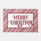 Paillasson Joyeux Noël rouge et blanc (Devant)