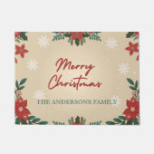 Paillasson Joyeux Noël Rouge Vert Blanc (Devant)