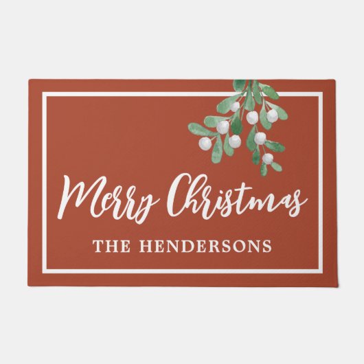 Paillasson Joyeux Noël Rust Holiday customisé (Devant)