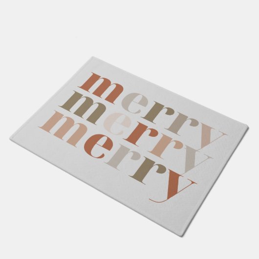 Paillasson Joyeux Noël saison Boho Pastel Décoratif