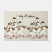 Paillasson Joyeux Noël Snowman Matt Doormat (Devant)