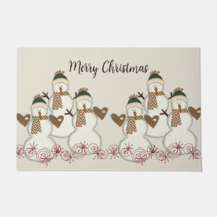 Paillasson Joyeux Noël Snowman Matt Doormat