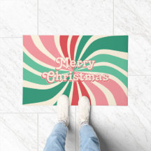 Joyeux Noël Sunburst Couleurs Menthe des Années 70