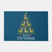 Paillasson Joyeux Noël T Rex Garçons Enfants Arbre de Noël Re (Devant)