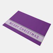 Paillasson Joyeux Noël violet moderne (Incliné)