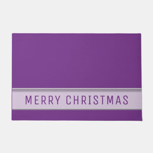 Paillasson Joyeux Noël violet moderne (Devant)