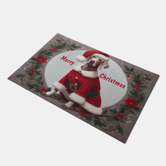 Paillasson Joyeux Noël Weimaraner Chien avec Noël Noël Noël N (Incliné)