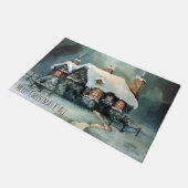 Paillasson Joyeux Noël Y'All merveilleuse nuit d'hiver (Incliné)