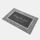 Paillasson Joyeux Nouvel An argent parties scintillant gris n (Incliné)