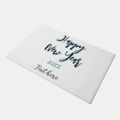 Paillasson Joyeux nouvel an bleu noir audacieux simple année (Incliné)