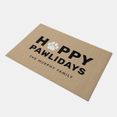 Paillasson Joyeux Pawlidays Black and Tan Custom Chig Nom Por (Incliné)