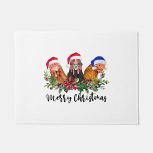 Paillasson Joyeux poulet de Noël