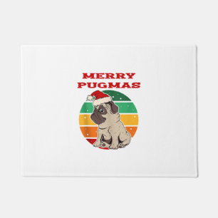 Paillasson Joyeux Pugmas, Carlin drôle, Chien de Noël, Noël