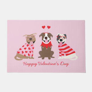 Paillasson Joyeux Valentines Day American Pit Bull Terriers