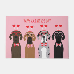 Paillasson Joyeux Valentines Day Chiens de Danse
