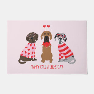 Paillasson Joyeux Valentines Day Chiens de Danse
