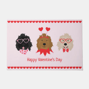 Paillasson Joyeux Valentines Day Mini Goldendoodle Chiens