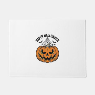 Paillasson Joyeux visage de citrouille d'Halloween Création d