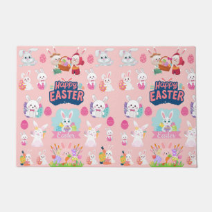 Paillasson Joyeux voeux de Pâques - Motif Funny Bunny Pâques