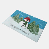 Paillasson Joyful Snowman Joyeux Noël et Bonne année (Incliné)