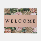 Paillasson Jungle tropicale feuille Fleurs de forêt tropicale (Devant)