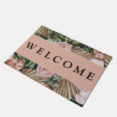 Paillasson Jungle tropicale feuille Fleurs de forêt tropicale (Incliné)