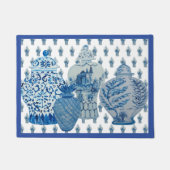 Paillasson Jus de gingembre bleu et blanc (Devant)