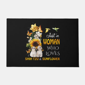 Paillasson Just A Woman Who Loves Shih tzu & Sunflower