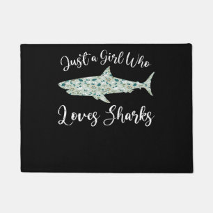 Paillasson Just Girl Who Loves Sharks