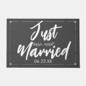 Paillasson Juste Marié Date Mariage Cadeau Cute (Devant)