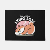 Paillasson Juste un Shiba allongé bas : mignonne conception S (Devant)