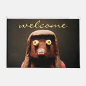 Paillasson Kachina Doll Photo Welcome Script mignon Whimsical (Devant)