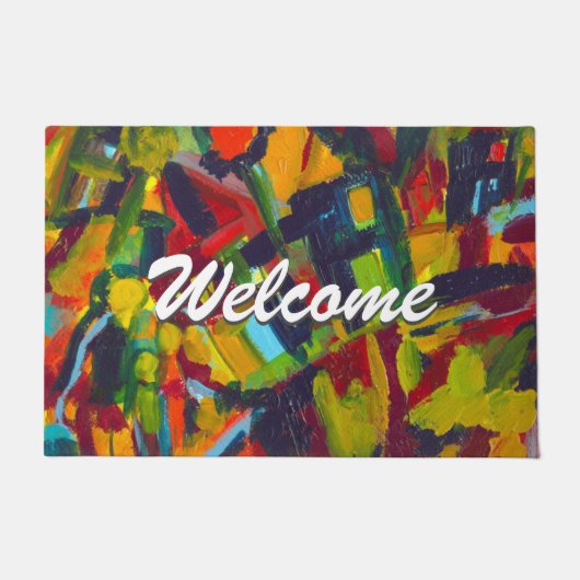 Paillasson Kandinsky Abstrait Art Moderne Accueil Professionn (Devant)