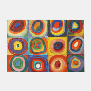 Paillasson Kandinsky - Carrés aux cercles concentrés