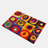 Paillasson Kandinsky Farbstudie Cercles Carré Quadrate Art (Incliné)