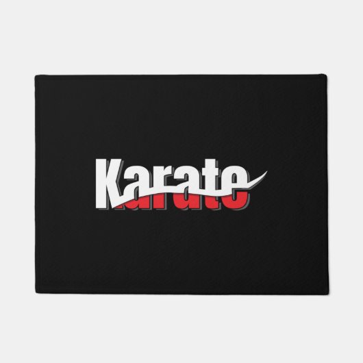 Paillasson Karate Arts Martiaux Swish Abstrait (Devant)