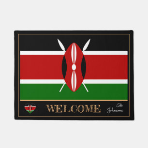 Paillasson Kenya & Kenya Flag house mats/sports Welcome