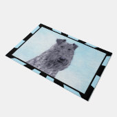 Paillasson Kerry Blue Terrier peinture mignonne Chien d'origi (Incliné)