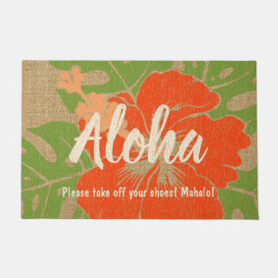 Paillasson Ketmie hawaïenne de plage de Banzai florale Aloha