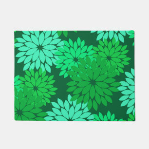 Paillasson Kimono floral moderne Imprimer, Emerald et Jade Gr
