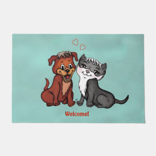 Paillasson Kitty et Puppy