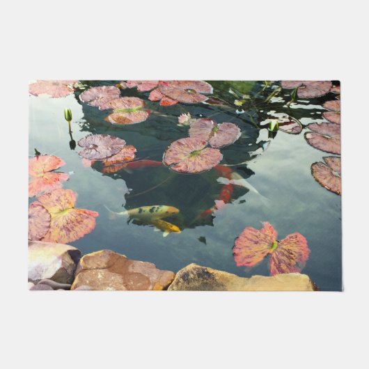Paillasson Koi et Nénuphar Pads Porte Mat (Devant)