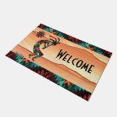 Paillasson Kokopelli Et Cactus Bienvenue (Incliné)